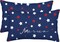 12x20, Set of 2 Blue Red Stars Pillow Covers for 4th of July Decorations